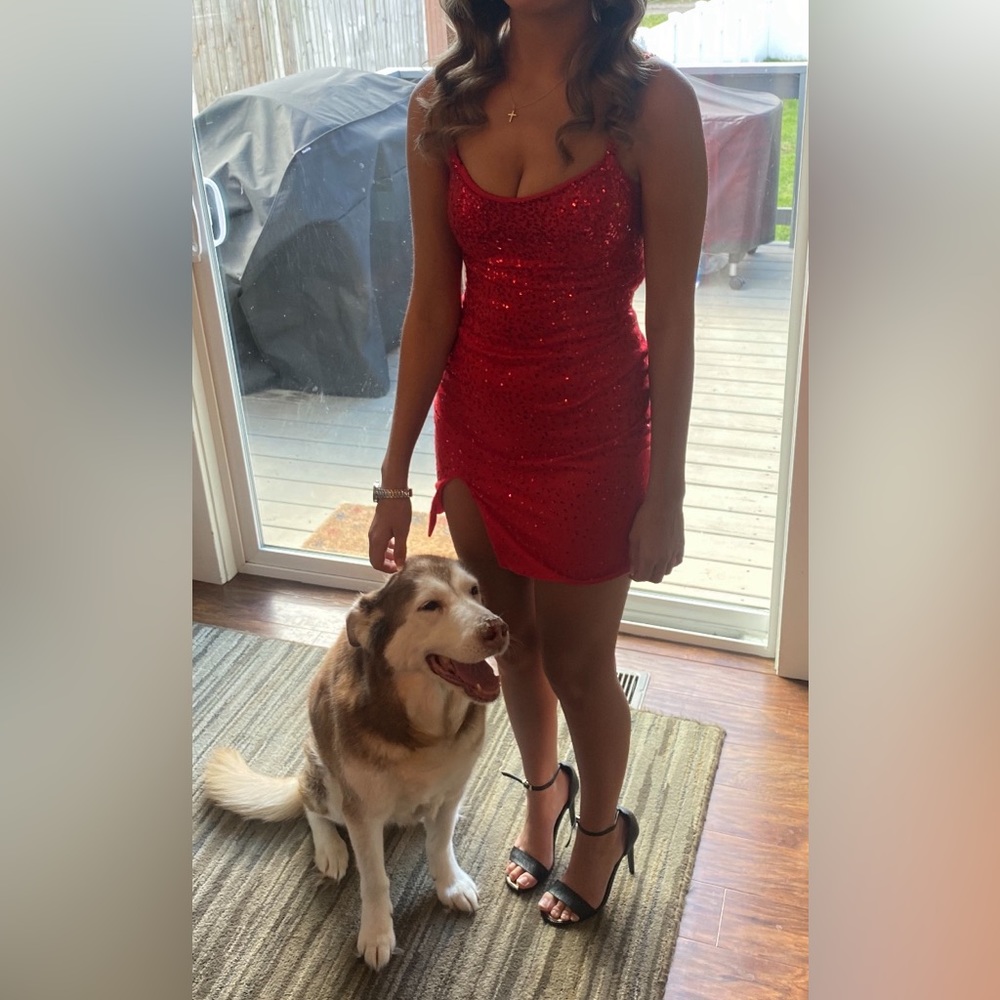 RED HOCO DRESS